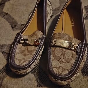 Coach Women's Tan Loafers Size 8.5